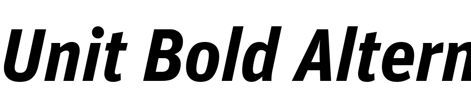 Unit Bold Alternate Italic Scarica Caratteri Gratis
