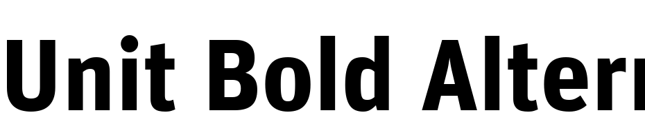 Unit Bold Alternate Font Download Free
