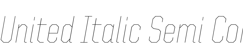 United Italic Semi Cond Thin Font Download Free