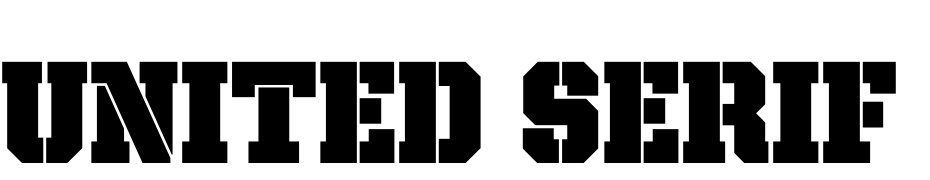 United Serif Semi Cond Stencil Font Download Free