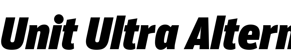 Unit Ultra Alternate Italic Font Download Free