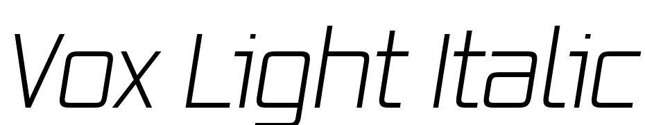 Vox Light Italic Font Download Free