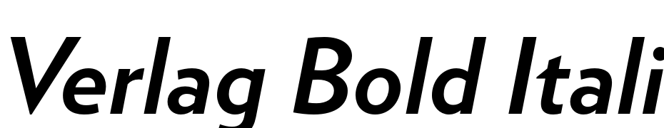 Verlag Bold Italic Fuente Descargar Gratis