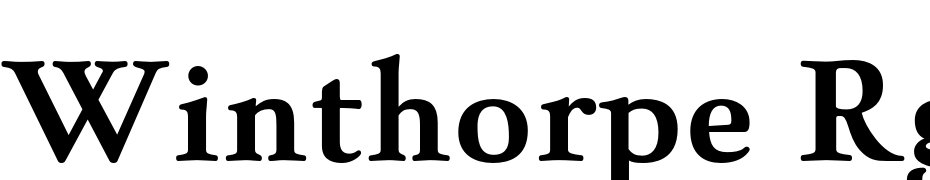 Winthorpe Rg Bold Font Download Free