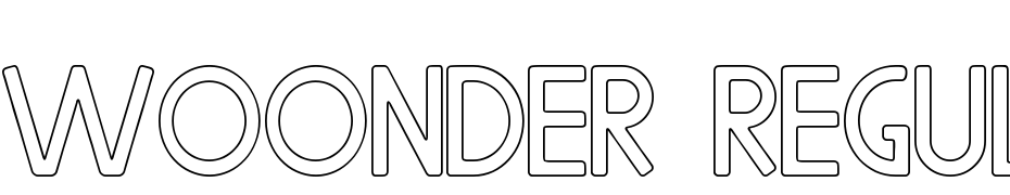 WOONDER Regular  Outline Font Download Free