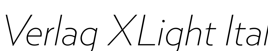 Verlag XLight Italic Schrift Herunterladen Kostenlos