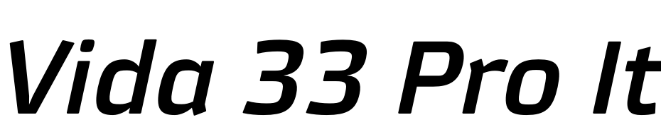 Vida 33 Pro Italic Font Download Free