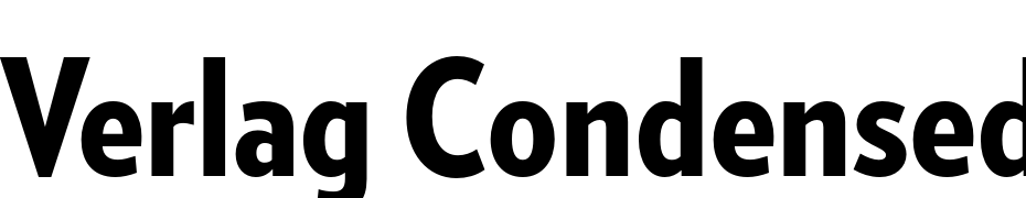 Verlag Condensed Black Scarica Caratteri Gratis