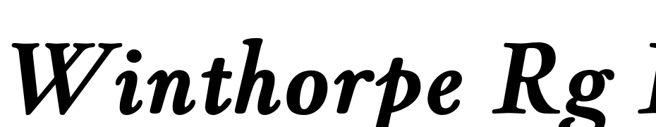 Winthorpe Rg Bold Italic Font Download Free