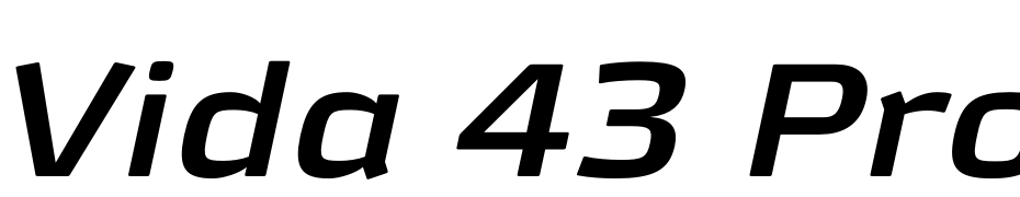 Vida 43 Pro Italic Font Download Free
