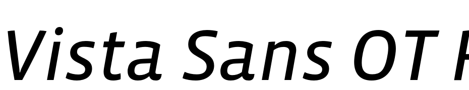 Vista Sans OT Reg Italic Font Download Free