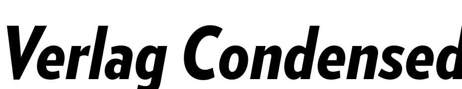 Verlag Condensed Black Italic cкачати шрифт безкоштовно