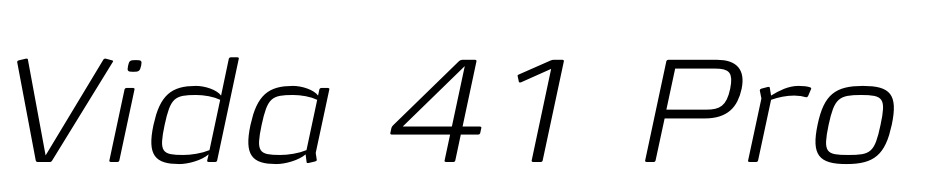 Vida 41 Pro Italic Fuente Descargar Gratis