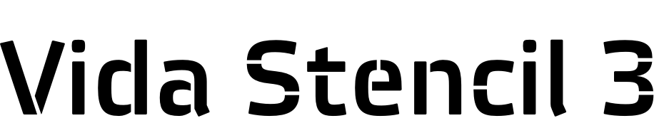 Vida Stencil 33 Pro Yazı tipi ücretsiz indir