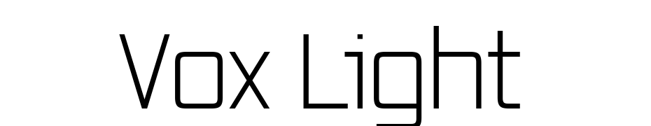 Vox Light Yazı tipi ücretsiz indir