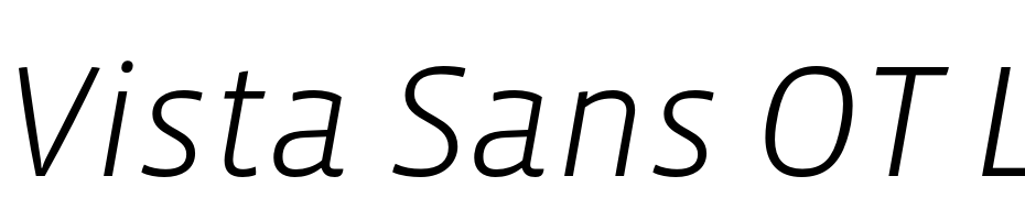 Vista Sans OT Light Italic Font Download Free