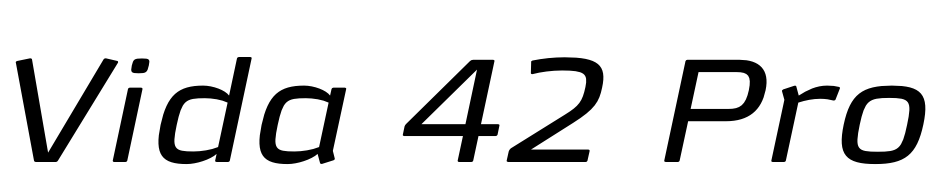 Vida 42 Pro Italic Font Download Free