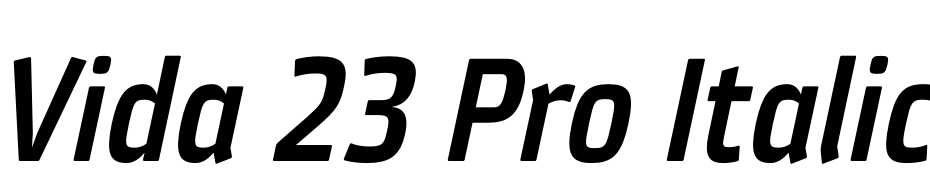 Vida 23 Pro Italic Font Download Free