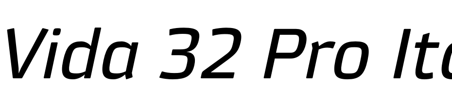 Vida 32 Pro Italic Font Download Free