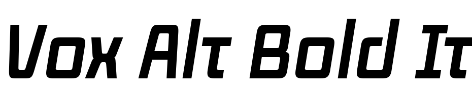 Vox Alt Bold Italic Font Download Free