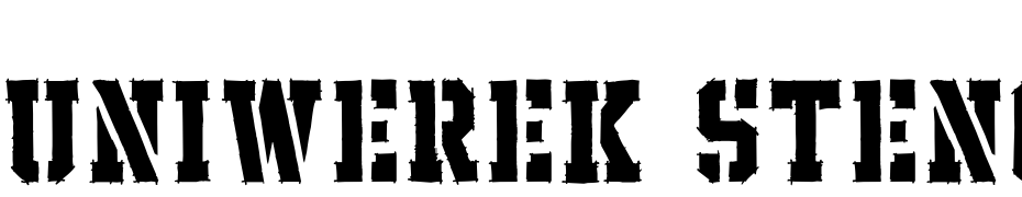 Uniwerek Stencil Yazı tipi ücretsiz indir