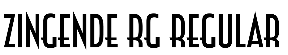 Zingende Rg Regular cкачати шрифт безкоштовно