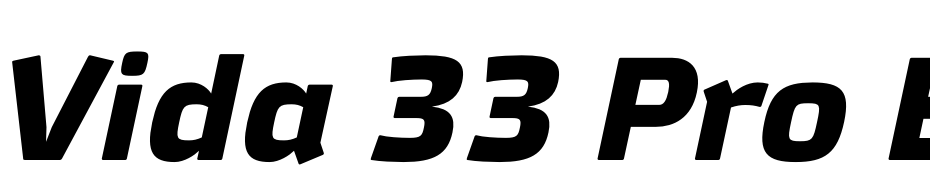 Vida 33 Pro Bold Italic Font Download Free