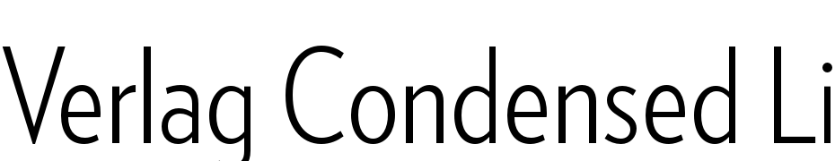Verlag Condensed Light Font Download Free