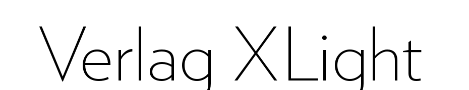 Verlag XLight Font Download Free