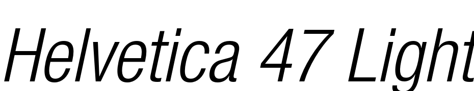 Helvetica 47 Light Condensed Oblique Font Download Free