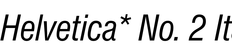 Helvetica* No. 2 Italic Yazı tipi ücretsiz indir
