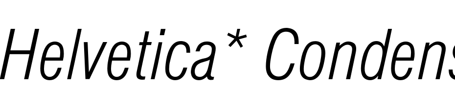 Helvetica* Condensed Extra Light Italic Font Download Free