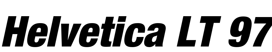 Helvetica LT 97 Black Condensed Oblique Font Download Free