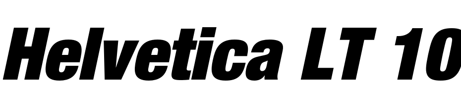 Helvetica LT 107 Extra Black Condensed Oblique Font Download Free