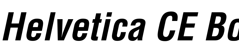 Helvetica CE Bold Condensed Oblique Font Download Free