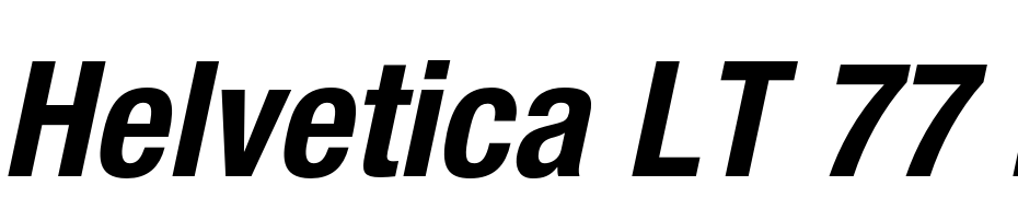 Helvetica LT 77 Bold Condensed Oblique Font Download Free
