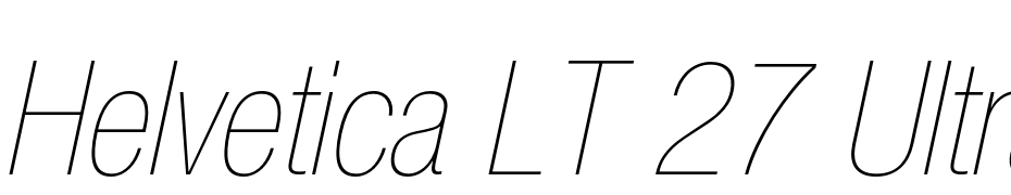 Helvetica LT 27 Ultra Light Condensed Oblique Polices Telecharger