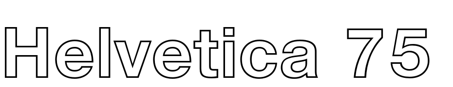 Helvetica 75 Bold Outline Yazı tipi ücretsiz indir