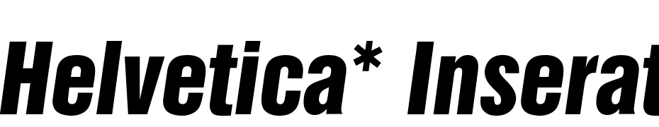 Helvetica* Inserat Italic Font Download Free