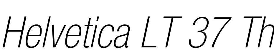 Helvetica LT 37 Thin Condensed Oblique Font Download Free