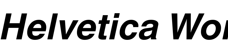 Helvetica World Bold Italic Font Download Free
