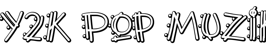 Y2K Pop Muzik Outline AOE Yazı tipi ücretsiz indir