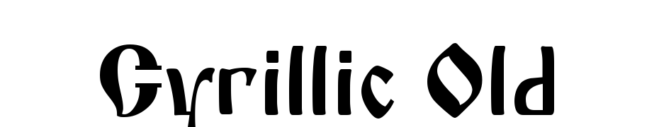 Cyrillic Old Font Download Free