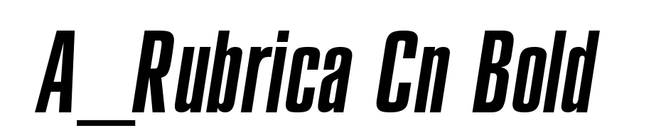 A_Rubrica Cn Bold Font Download Free