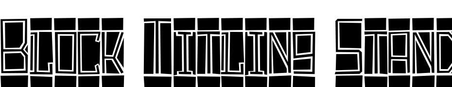 Block Titling Standard Font Download Free