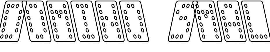 Domino Smal Kursiv Omrids Polices Telecharger