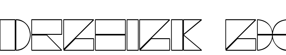 Drebiek Expanded Outline Font Download Free