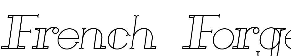 French Forge Italic Font Download Free