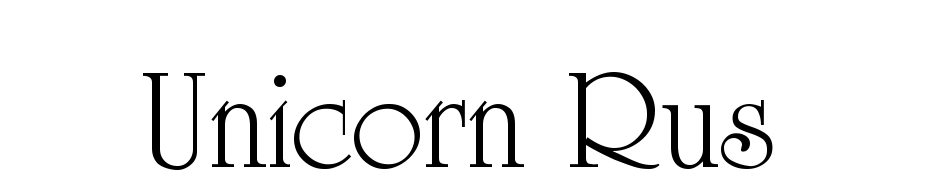 Unicorn Rus cкачати шрифт безкоштовно
