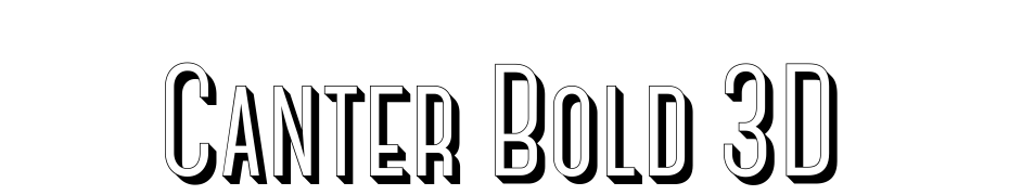 Canter Bold 3D Yazı tipi ücretsiz indir
